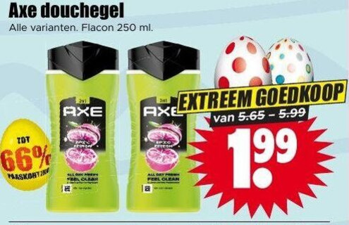 Axe   douchegel folder aanbieding bij  Dirk - details