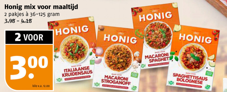 Honig   maaltijdmix folder aanbieding bij  Poiesz - details