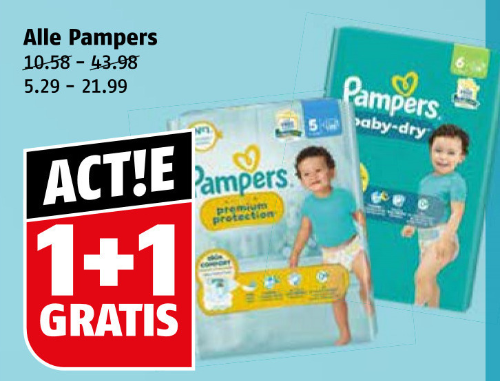 Pampers   luiers, luierbroekjes folder aanbieding bij  Poiesz - details
