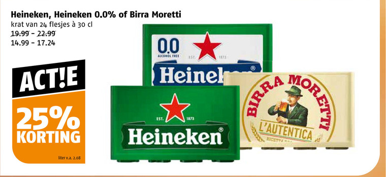 Heineken   krat bier folder aanbieding bij  Poiesz - details