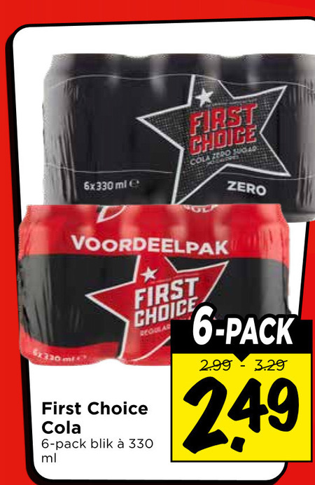 First Choice   cola folder aanbieding bij  Vomar - details