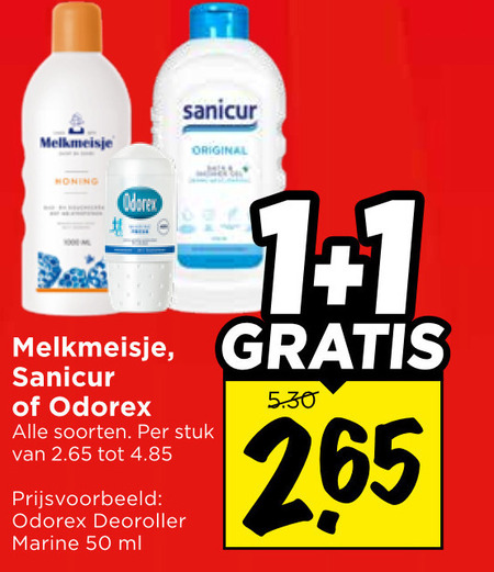Odorex   deodorant, douchegel folder aanbieding bij  Vomar - details