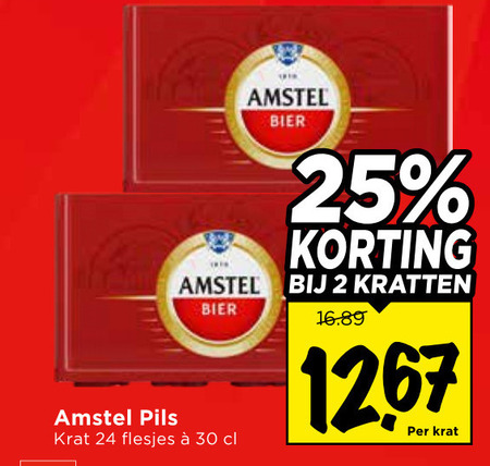 Amstel   krat bier folder aanbieding bij  Vomar - details