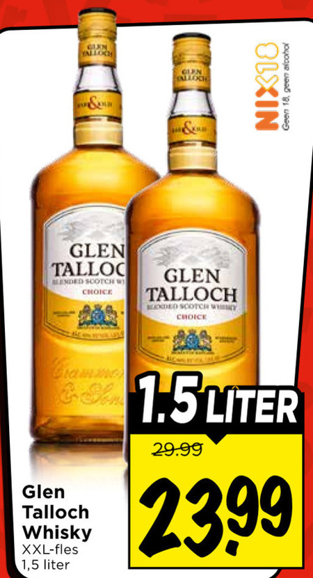 Glen Talloch   whisky folder aanbieding bij  Vomar - details