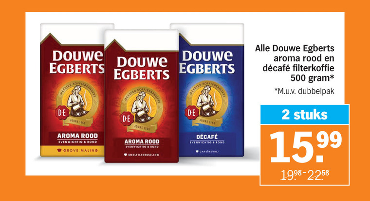 Douwe Egberts   koffie folder aanbieding bij  Albert&nbsp;Heijn - details