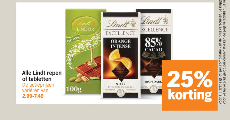 Lindt   chocolade folder aanbieding bij  Albert&nbsp;Heijn - details