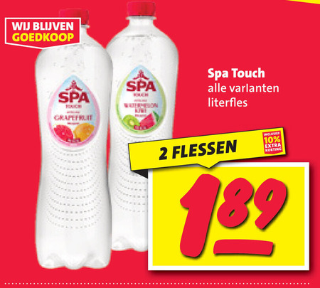 spa en fruit fruitdrank 2 10 grapefruit touch varianten flessen folder aanbieding bij Nettorama Spa en Fruit fruitdrank folder aanbieding bij Nettorama - details