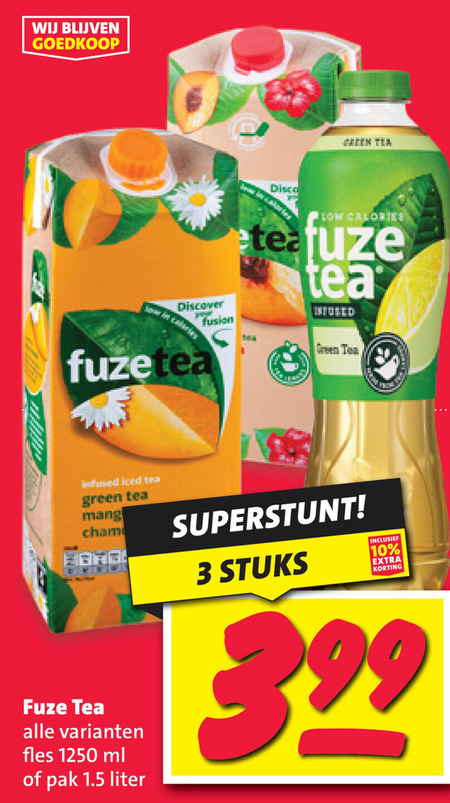 Fuze Tea   ice tea folder aanbieding bij  Nettorama - details