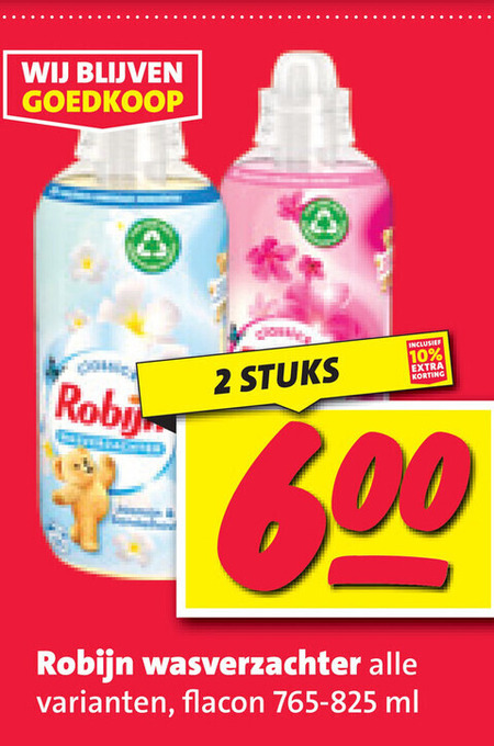 Robijn   wasverzachter folder aanbieding bij  Nettorama - details