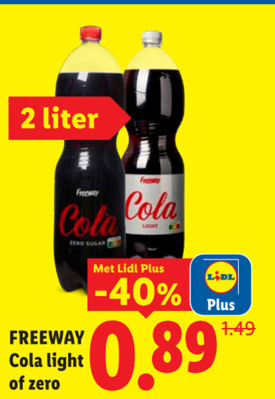 Freeway   cola folder aanbieding bij  Lidl - details