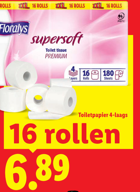 Floralys   toiletpapier folder aanbieding bij  Lidl - details