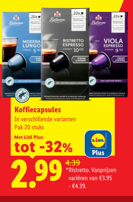 Bellarom   koffiecups folder aanbieding bij  Lidl - details