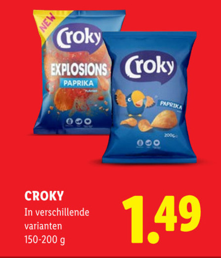 Croky   chips folder aanbieding bij  Lidl - details