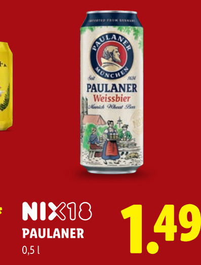 Paulaner   witbier folder aanbieding bij  Lidl - details