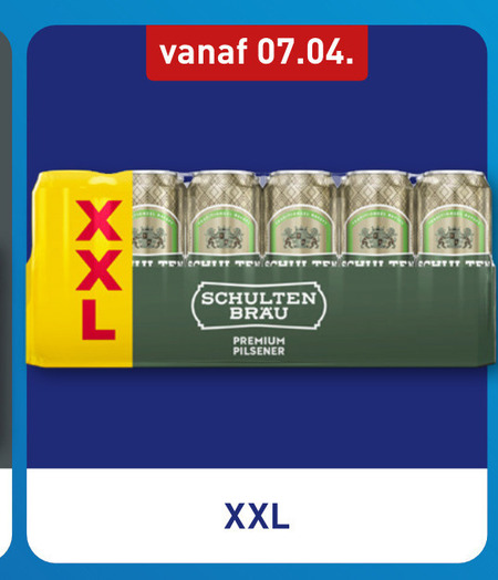 Schultenbrau   blikje bier folder aanbieding bij  Aldi - details