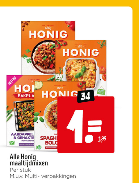 Honig   maaltijdmix folder aanbieding bij  Jumbo - details