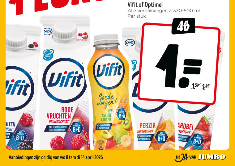 Vifit   drinkyoghurt folder aanbieding bij  Jumbo - details