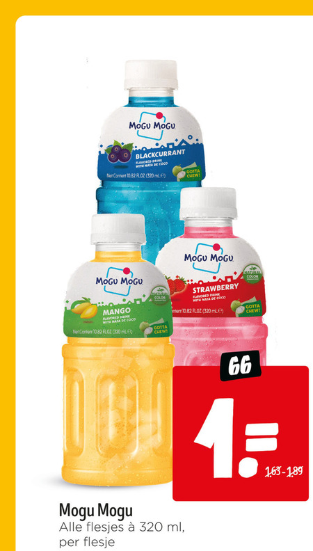 Mogu Mogu   fruitdrank folder aanbieding bij  Jumbo - details