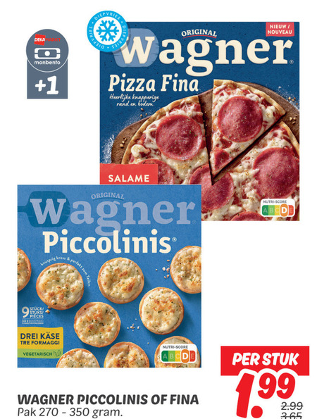 Wagner   diepvriespizza folder aanbieding bij  Dekamarkt - details