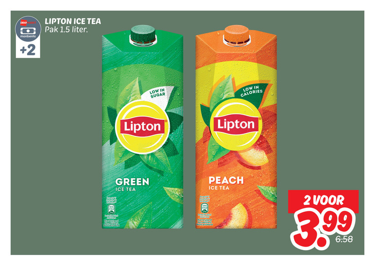 Lipton   ice tea folder aanbieding bij  Dekamarkt - details