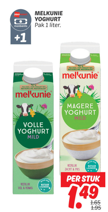Melkunie   yoghurt folder aanbieding bij  Dekamarkt - details