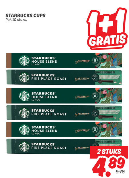 Starbucks   koffiecups folder aanbieding bij  Dekamarkt - details