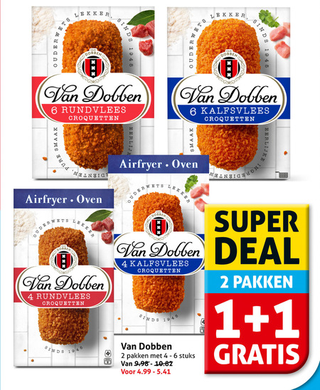 Van Dobben   kroket folder aanbieding bij  Hoogvliet - details