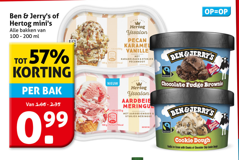 Hertog   ijsbekers folder aanbieding bij  Hoogvliet - details