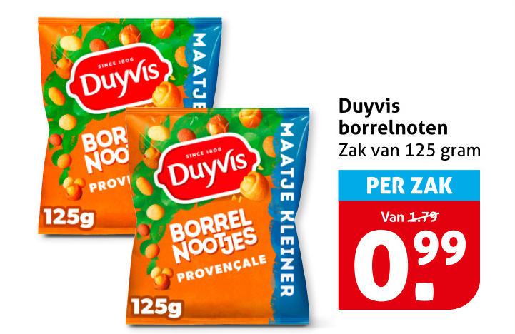 Duyvis   borrelnootjes folder aanbieding bij  Hoogvliet - details