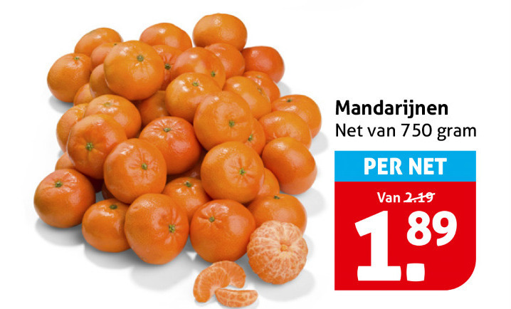 mandarijnen 750 folder aanbieding bij Hoogvliet