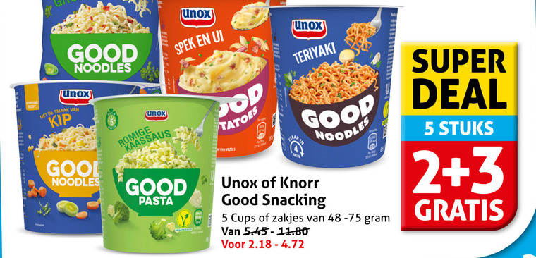 Unox   noodles folder aanbieding bij  Hoogvliet - details