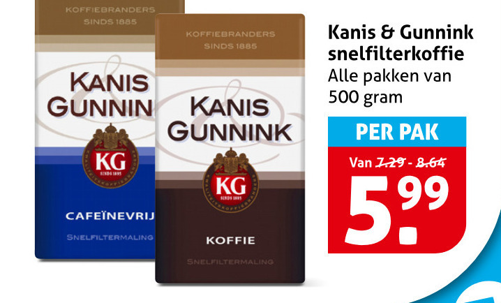 Kanis en Gunnink   koffie folder aanbieding bij  Hoogvliet - details