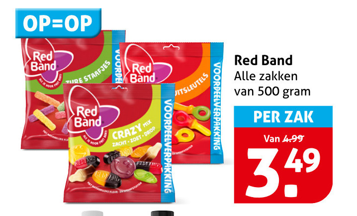 Red Band   snoep folder aanbieding bij  Hoogvliet - details