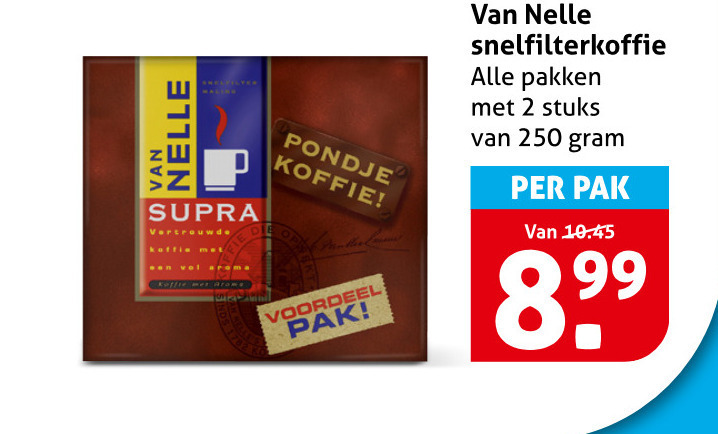 Van Nelle   koffie folder aanbieding bij  Hoogvliet - details