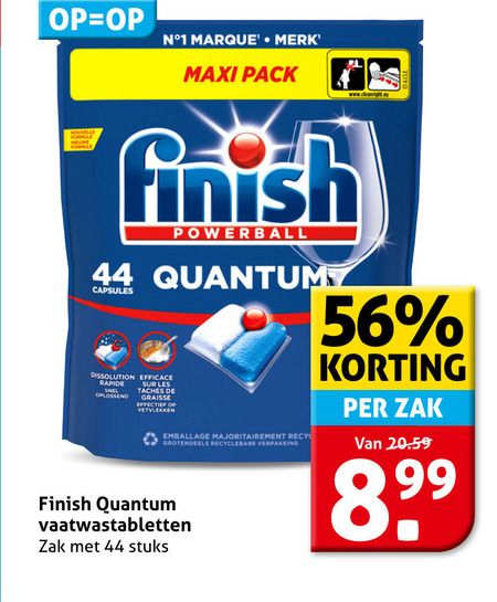 Finish   vaatwasmiddel folder aanbieding bij  Hoogvliet - details