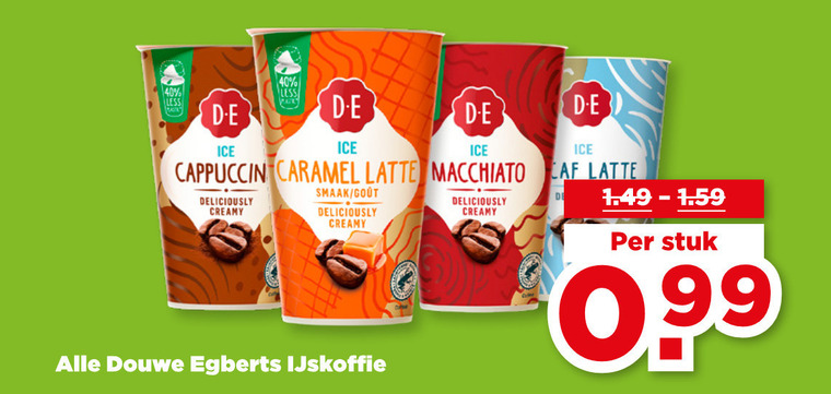 Douwe Egberts   ijskoffie folder aanbieding bij  Plus - details