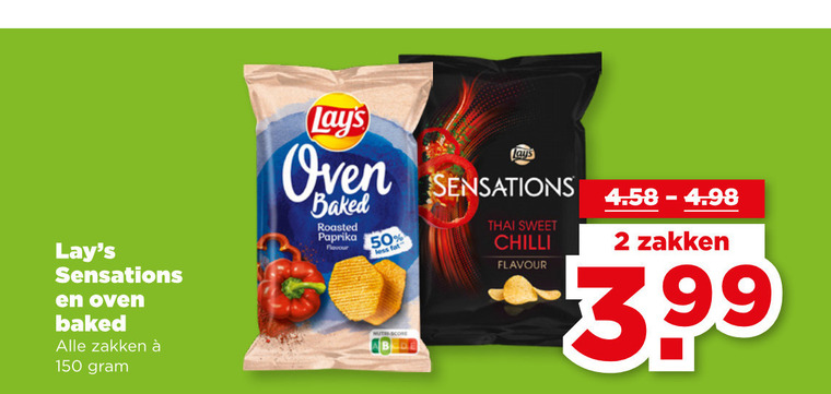 Lays   chips folder aanbieding bij  Plus - details