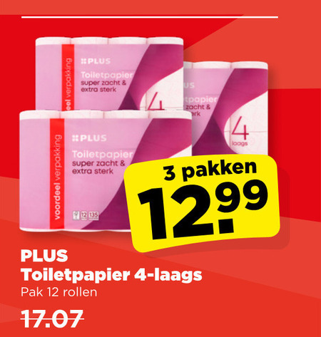 Plus Huismerk   toiletpapier folder aanbieding bij  Plus - details