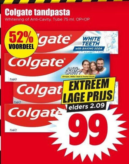 Colgate   tandpasta folder aanbieding bij  Dirk - details