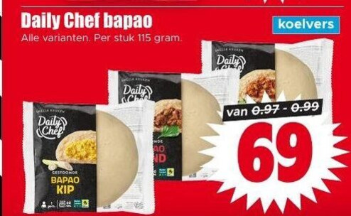 Daily Chef   bapao broodje folder aanbieding bij  Dirk - details