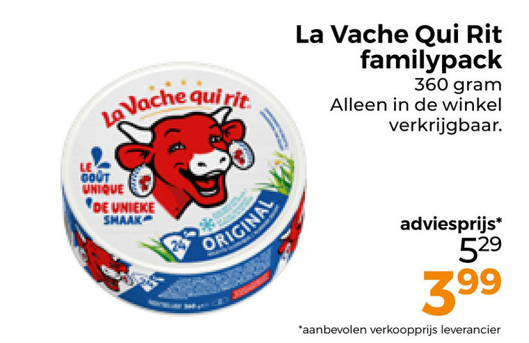La Vache Qui Rit   kaassnacks folder aanbieding bij  Trekpleister - details