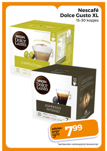 Nescafe   dolce gusto capsules folder aanbieding bij  Trekpleister - details
