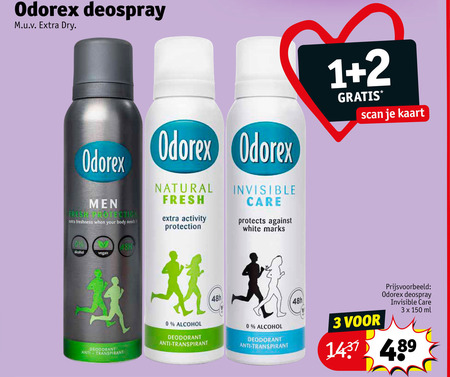 Odorex   deodorant folder aanbieding bij  Kruidvat - details