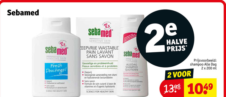 Sebamed   douchegel, shampoo folder aanbieding bij  Kruidvat - details