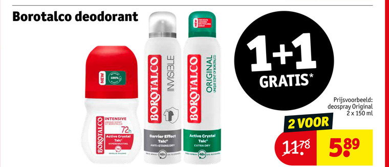 Borotalco   deodorant folder aanbieding bij  Kruidvat - details