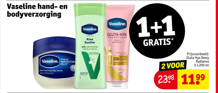 Vaseline   bodylotion, handcreme folder aanbieding bij  Kruidvat - details