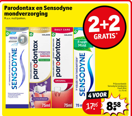 Paradontax   tandpasta folder aanbieding bij  Kruidvat - details