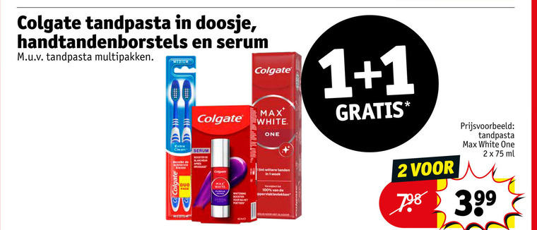 Colgate   tandenborstel, tandpasta folder aanbieding bij  Kruidvat - details