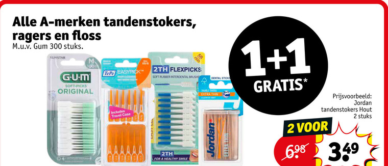 Alle merken   flosdraad, interdentale ragers folder aanbieding bij  Kruidvat - details