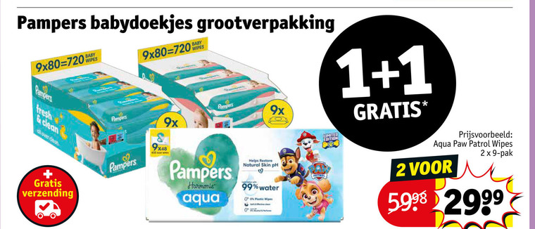 Pampers   billendoekjes folder aanbieding bij  Kruidvat - details